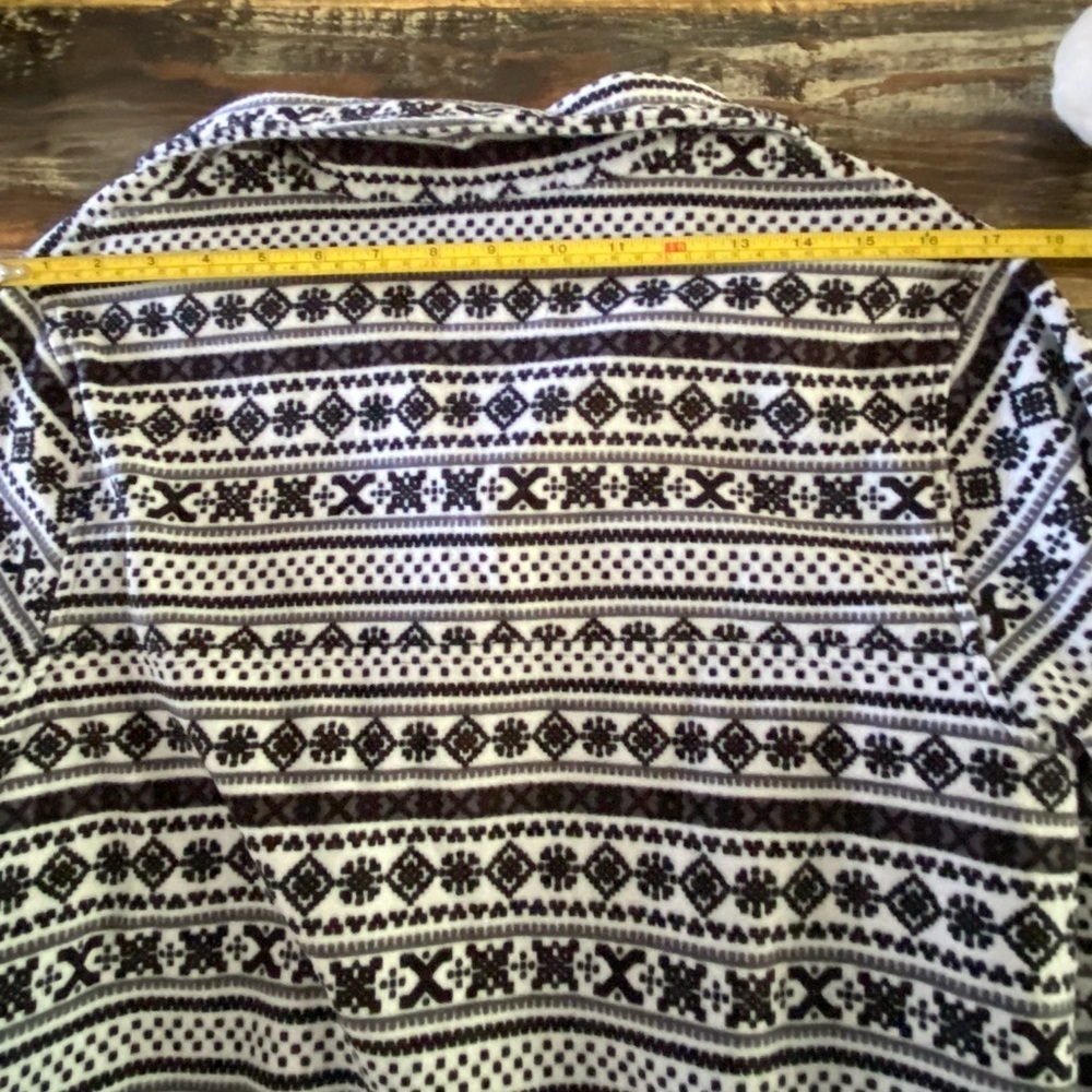 Jachs Cabin Black And White fleece Pullover New York Cabin Collection Size M - Picture 7 of 12